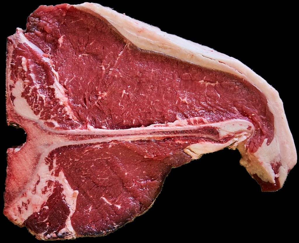 A sirloin slice cut on the bench at Archer's Butchers, Plumstead Road, Norwich